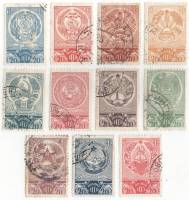 1938-23-33 Серия Набор марок 11 шт СССР  Выборы в Верховные Советы II Θ