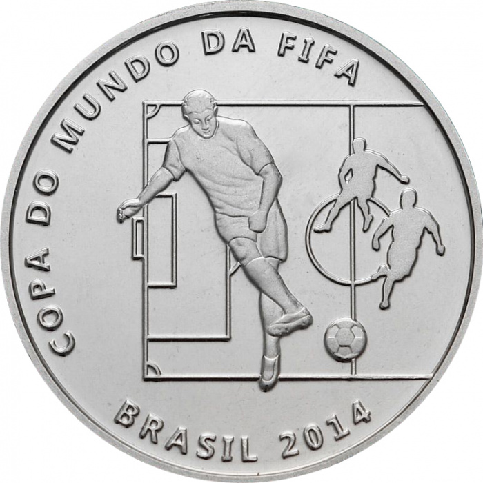(2014) Монета Бразилия 2014 год 2 реала &quot;Пас&quot;  Медь-Никель  PROOF
