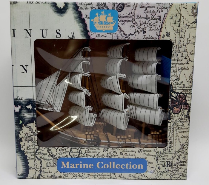 Статуэтка сувенир макет Корабль Парусник Marine collection подарочный в упаковке металл дерево Китай