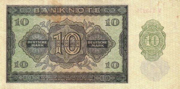 (№1948P-12a) Банкнота ГДР 1948 год &quot;10 Deutsche Mark&quot;