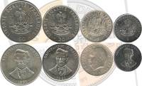 1975-1997 4 монеты 5 10 20 50 гурдов Набор Гаити Выдающиеся личности  UNC