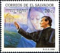 (№1988-1699) Марка Сальвадор 1988 год "18151888 Джованни Боско", Гашеная