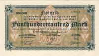 (№1923) Банкнота Германия 1923 год "500,000 Mark"