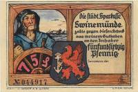 (№1922) Банкнота Германия 1922 год "75 Pfennig"
