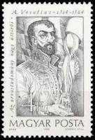(1989-065) Марка Венгрия "Андреас Везалий"    Пионеры медицины III Θ