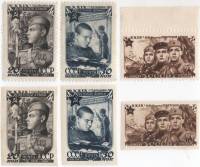 1947-031-36 Серия Набор марок 6 шт СССР Разные виды перф  29 лет Советской Армии III O