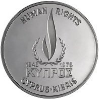 (№1978km48a) Монета Кипр 1978 год 500 Mils (Голубь - права человека - Серебряное издание)