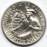 (1976d) Монета США 1976 год 25 центов   200 лет независимости. Барабанщик  AU