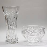 Ваза и Салатник хрусталь СССР винтаж 2 предмета