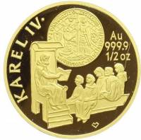 (№1998km40) Монета Чехия 1998 год 5,000 Korun (Карлов Университет)