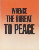 Книга Whence the threat to peace 1982 , Москва Мягкая обл. 80 с. С цв илл