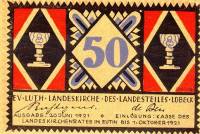(№1921) Банкнота Германия 1921 год "50 Pfennig"