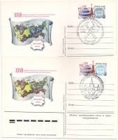 1984-136 Почтовая карточка СССР XXVII Геологический конгресс Москва  2 шт ,  Разн виды гашения