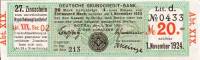 (№1921) Банкнота Германия 1921 год "20 Mark"