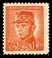 (1947-82) Марка Чехословакия "М. Штефаник (Красно-оранжевая)"    Личности (Стандартный выпуск) III Θ