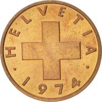 () Монета Швейцария 1948 год 2  ""   Бронза  UNC