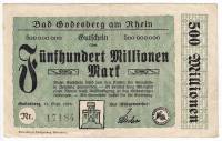 () Банкнота Германия (Веймар) 1923 год 500 000 000  ""   VF