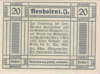 (№1920) Банкнота Австрия 1920 год "20 Heller"