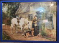 Собранный пазл Визит гостьи в рамке Икеа IKEA 57х74 см