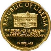 () Монета Либерия 1970 год 25  ""    AU