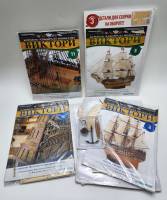 Набор журналов (4 шт) Корабль Адмирала Нельсона Виктори с деталями  DeAGOSTINI № 2, 3, 10, 11 . Мягк