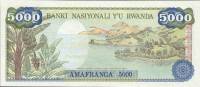 (,) Банкнота Руанда 1978 год 5 000 франков "Девушка с корзиной"   UNC
