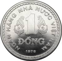 1976 Монета Вьетнам 1 донг  Алюминий  UNC