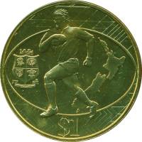 (2005) Монета Новая Зеландия 2005 год 1 доллар "Регби"  Бронза  UNC
