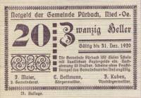 (№1920) Банкнота Австрия 1920 год "20 Heller"