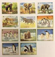 --  Набор марок Кайвайн 11 шт.  Гашёные , III Θ