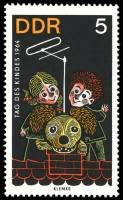 (1964-023) Марка Германия (ГДР) "Лен, Крюмель и Струппи"    День защиты детей III O