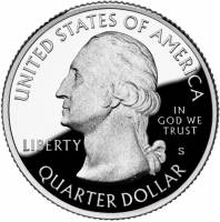 029s Монета США 2015 год 25 центов Бомбай-Хук  Медь-Никель  PROOF