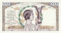 () Банкнота Франция 1938 год 5 000  ""   UNC