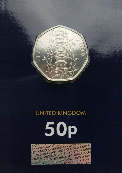 (2019) Монета Великобритания 2019 год 50 пенсов &quot;Королевские ботанические сады&quot;  Медь-Никель  Буклет