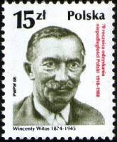 (1988-037) Марка Польша "Винсенти Витос"    70 лет независимой республике III Θ