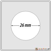 Капсула для монет из прозрачного стекла с чёрной вставкой Quadrum (Квадрум) 26 мм Leuchtturm 
