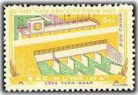 (№1959-009) Марка из набора Вьетнам 1959 год "Плотина Суанкуан" ( III O )
