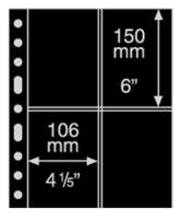 Лист GRANDE 2ST на 8 банкнот и открыток двусторонний, черный,. Упаковка (5 шт.) Германия, 333959