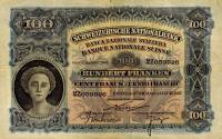 (№1917P-6c.3) Банкнота Швейцария 1917 год "100 Franken/Francs/Franchi" (Подписи: Hirter  Jöhr  Bornh