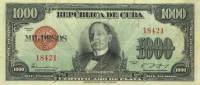 () Банкнота Куба 1944 год 1 000  ""   UNC