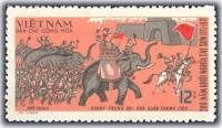 (1971-012) Марка Вьетнам "Боевой слон"  розовая  2000 лет восстания в Ба-Триу III Θ