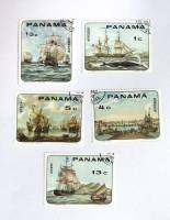 -- Набор марок Панама 5 шт.  Гашёные , III Θ