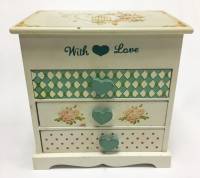 Шкатулка деревянная "Комод" с зеркальцем (сост. на фото)