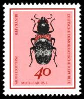 (1968-084) Марка Германия (ГДР) "Кожеед"    Насекомые II Θ