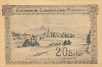 (№1920) Банкнота Австрия 1920 год "20 Heller"