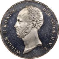 () Монета Нидерланды (Голландия) 1841 год 2  ""   Биметалл (Серебро - Ниобиум)  UNC