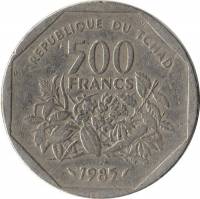 (№1985km13) Монета Чад 1985 год 500 CFA Francs