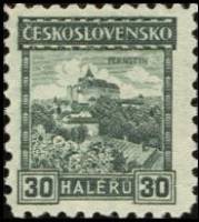 (1927-007) Марка Чехословакия "Замок Пернштейн"    Ланшафты III Θ