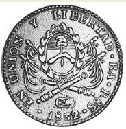 (№1826km21) Монета Объединённые провинции Южной Америки 1826 год 8 Escudos