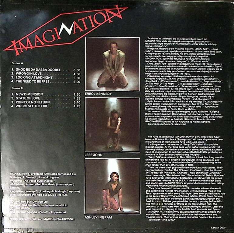 Пластинка виниловая Imagination Shoo be da dabba doobee Мелодия 300 мм. Excellent